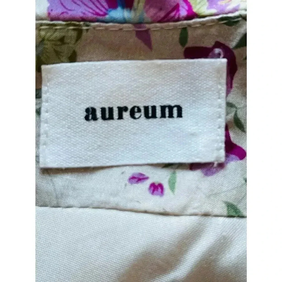 Aureum Talia Muted floral print Collared amino Dress size L - Picture 5 of 9